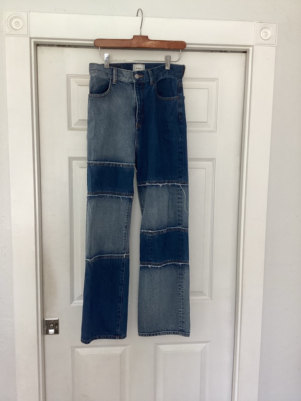 Patchwork Two-Tone Blue Men’s Jeans